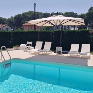 ombrellone decentrato in alluminio da giardino