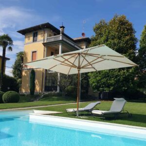 ombrellone in legno da giardino telo rettangolare
