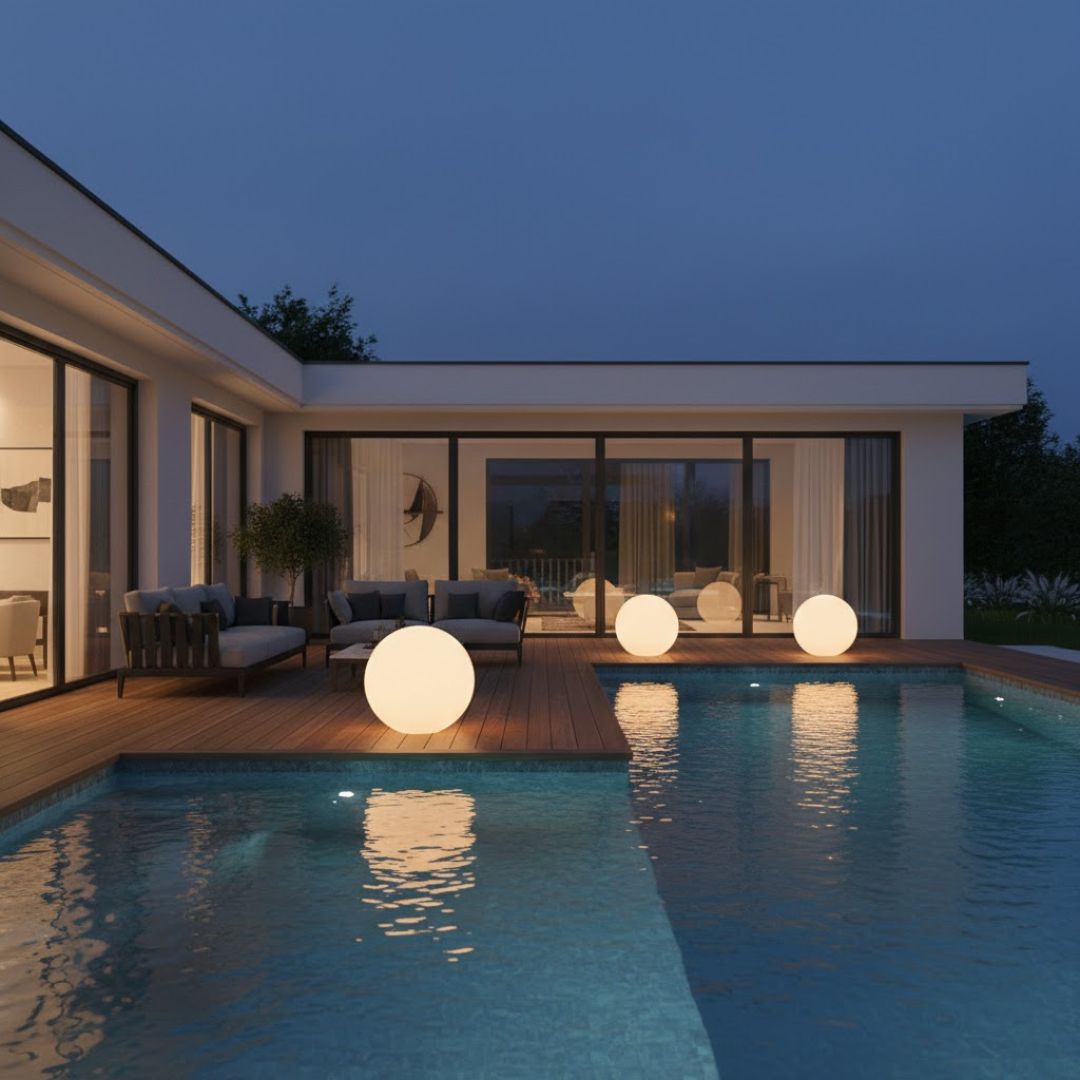 sfere luminose led da esterno