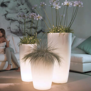 vasi luminosi in resina cypress