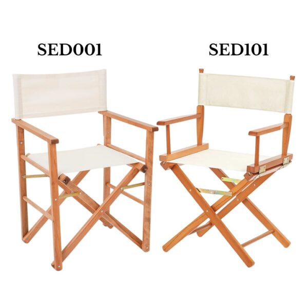 sedie da regista in legno pieghevoli