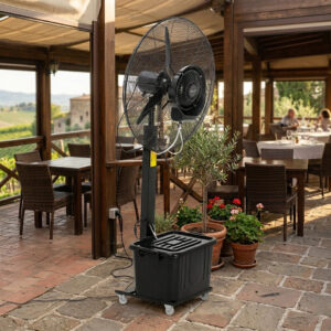 ventilatore nebulizzante da terra da esterno